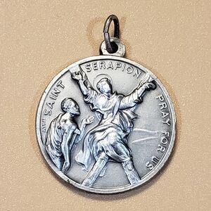 Saint Serapion Silver Pendant